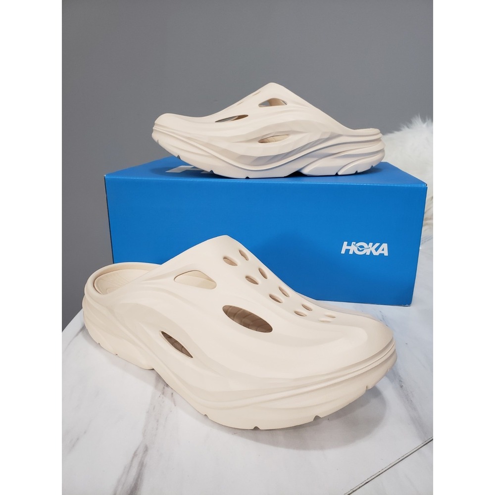 NEW MENS 10 / WOMENS 12 Hoka One One Ora‎ Recovery Mule Vanilla 1147951-VLV
